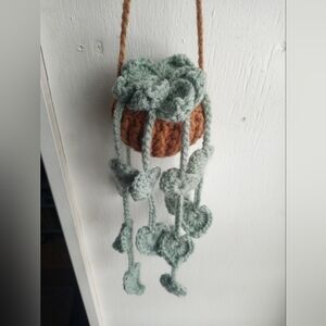 Crochet Hanging Succulent Plant Decor